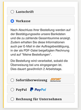Auswahl per Vorkasse bezahlen (Screenshot buch7.de)