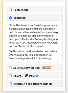 Auswahl per Vorkasse bezahlen (Screenshot buch7.de)