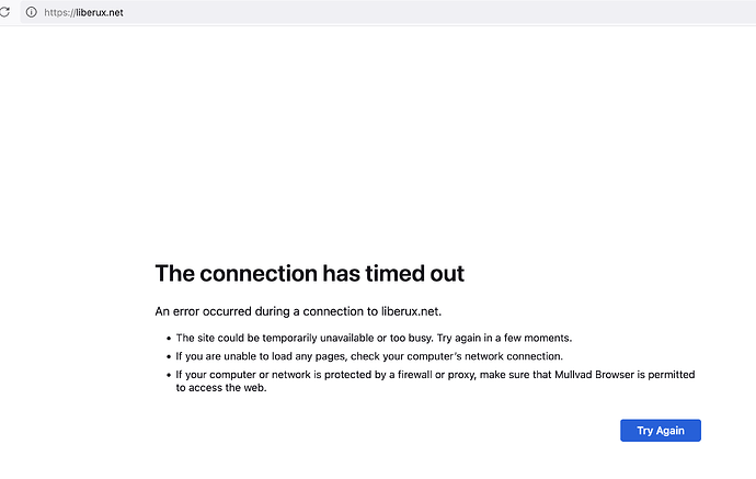 The connection has timed out
