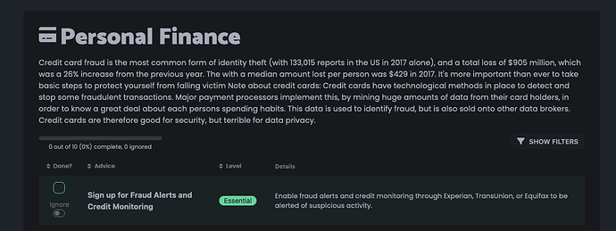 Sign up for Fraud Alerts and Credit Monitoring