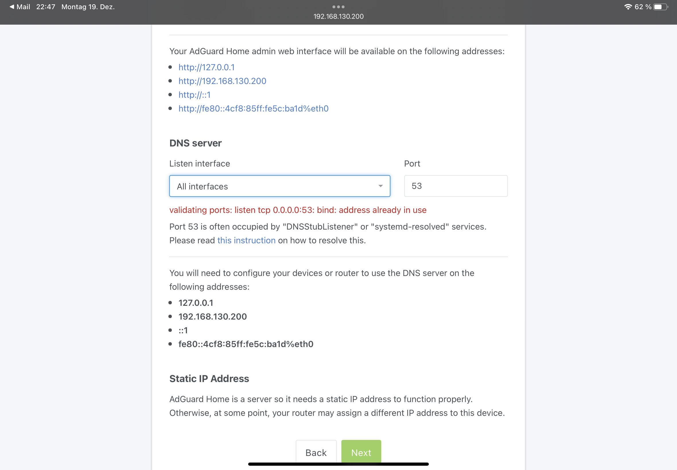 adguard home proxmox container